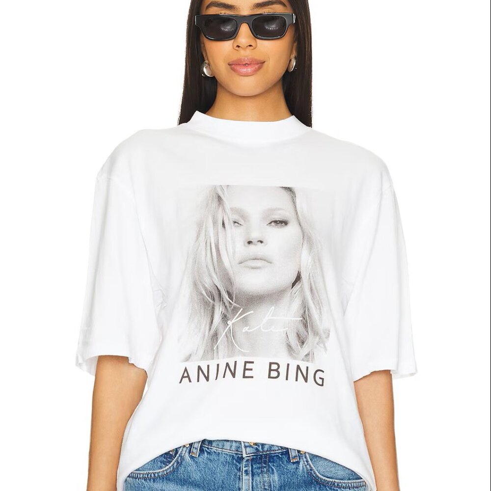 ANINE BING Avi Kate Moss Tee XS NWT